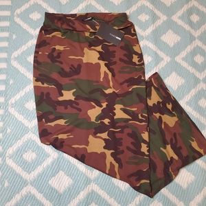 NEW Fashion Nova Camo Print Maxi Skirt